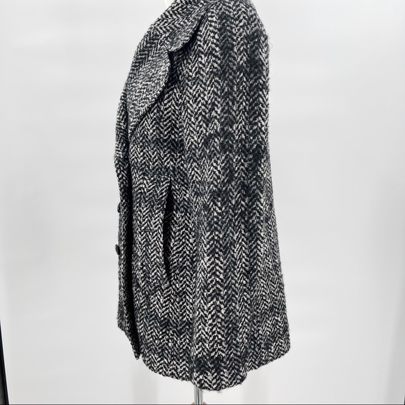 BURBERRY London herringbone double breasted wool coat size 10 - Picture 10 of 16